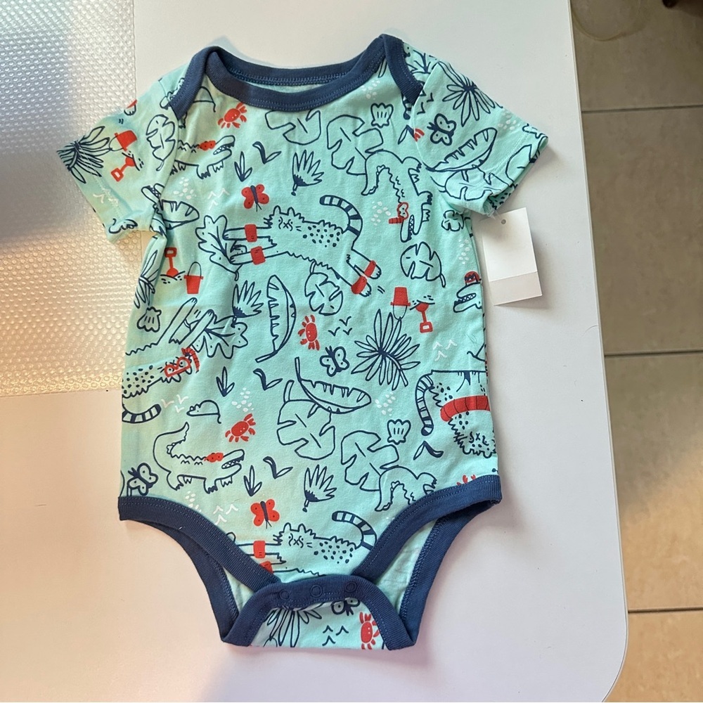 Kids Printed One Piece - Blue and Red